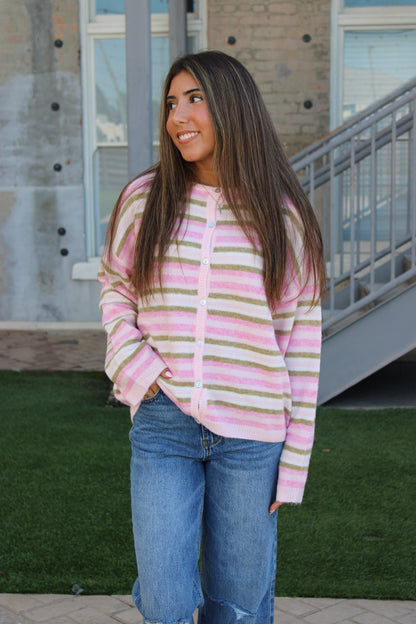 Lux Striped Cardigan
