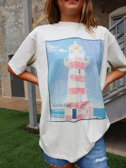 Coastal Lighthouse Printed Tee