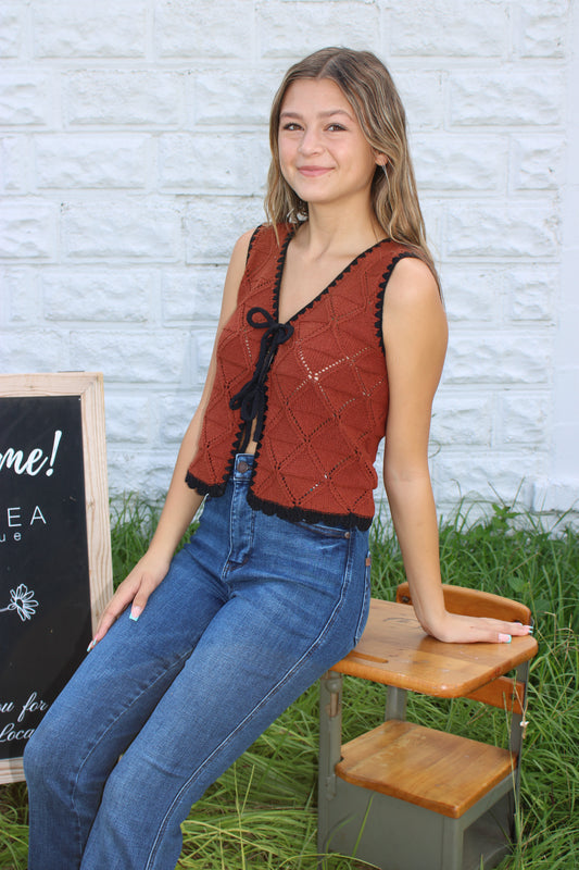Elara Crochet Vest