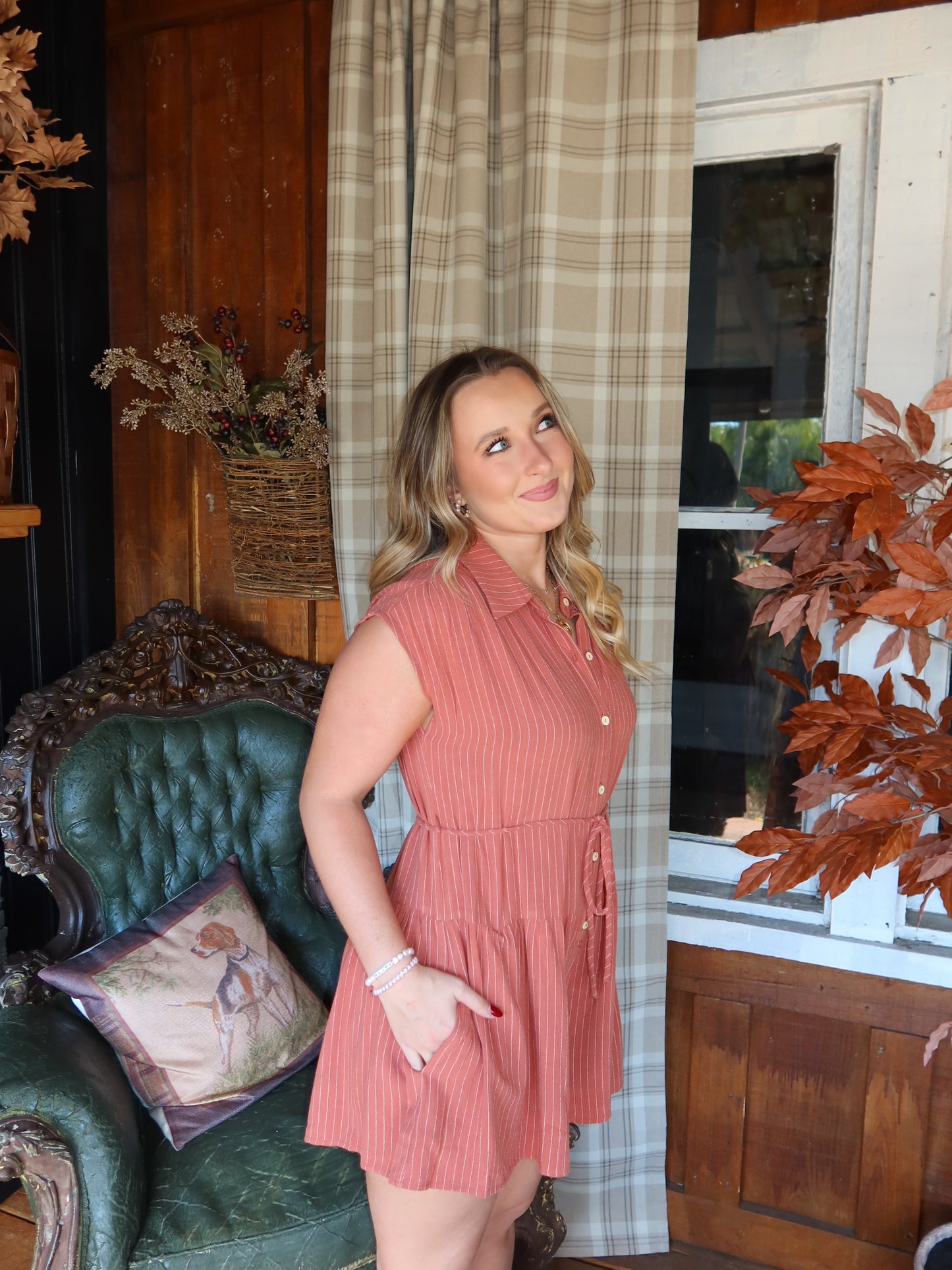 Rowe Striped Linen Romper