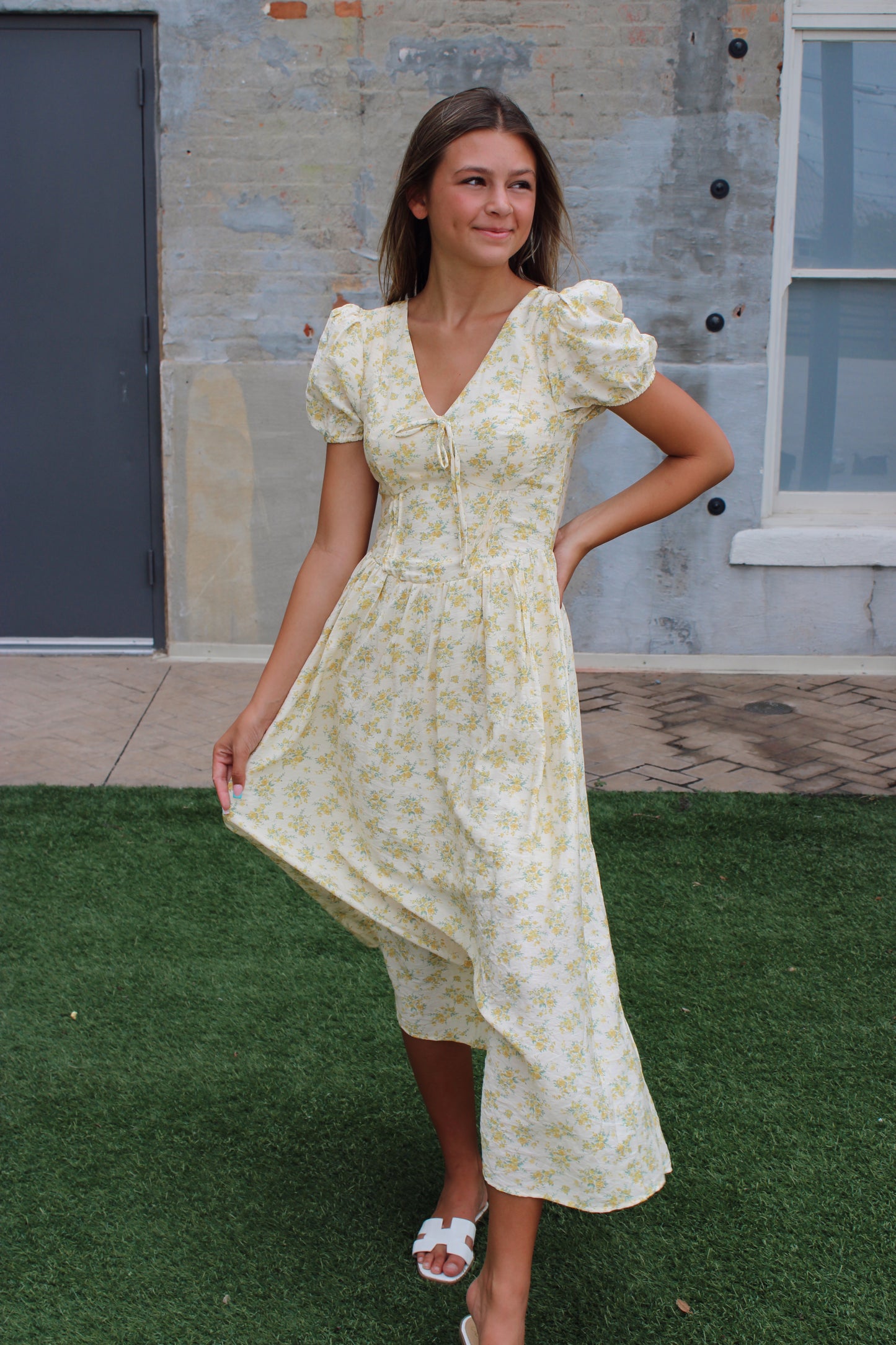 Churchhill Midi Dress - Butter Yellow