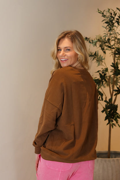 Sequin Gingerbread Sweatshirt