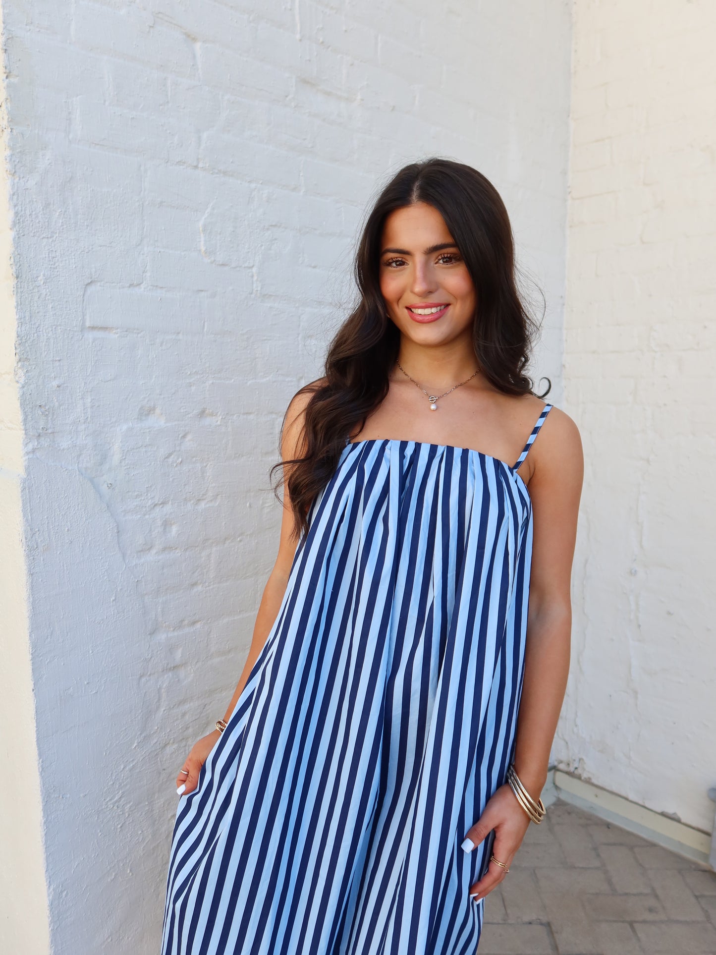 Eadie Striped Midi Dress