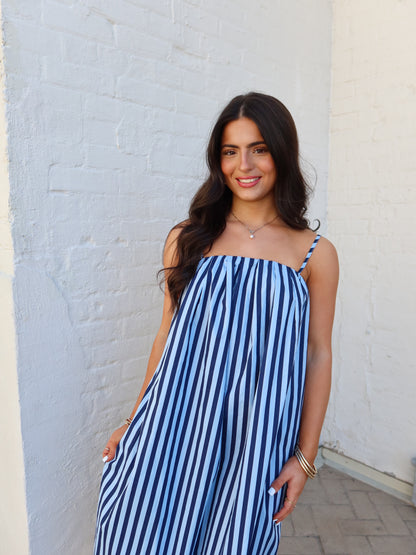 Eadie Striped Midi Dress