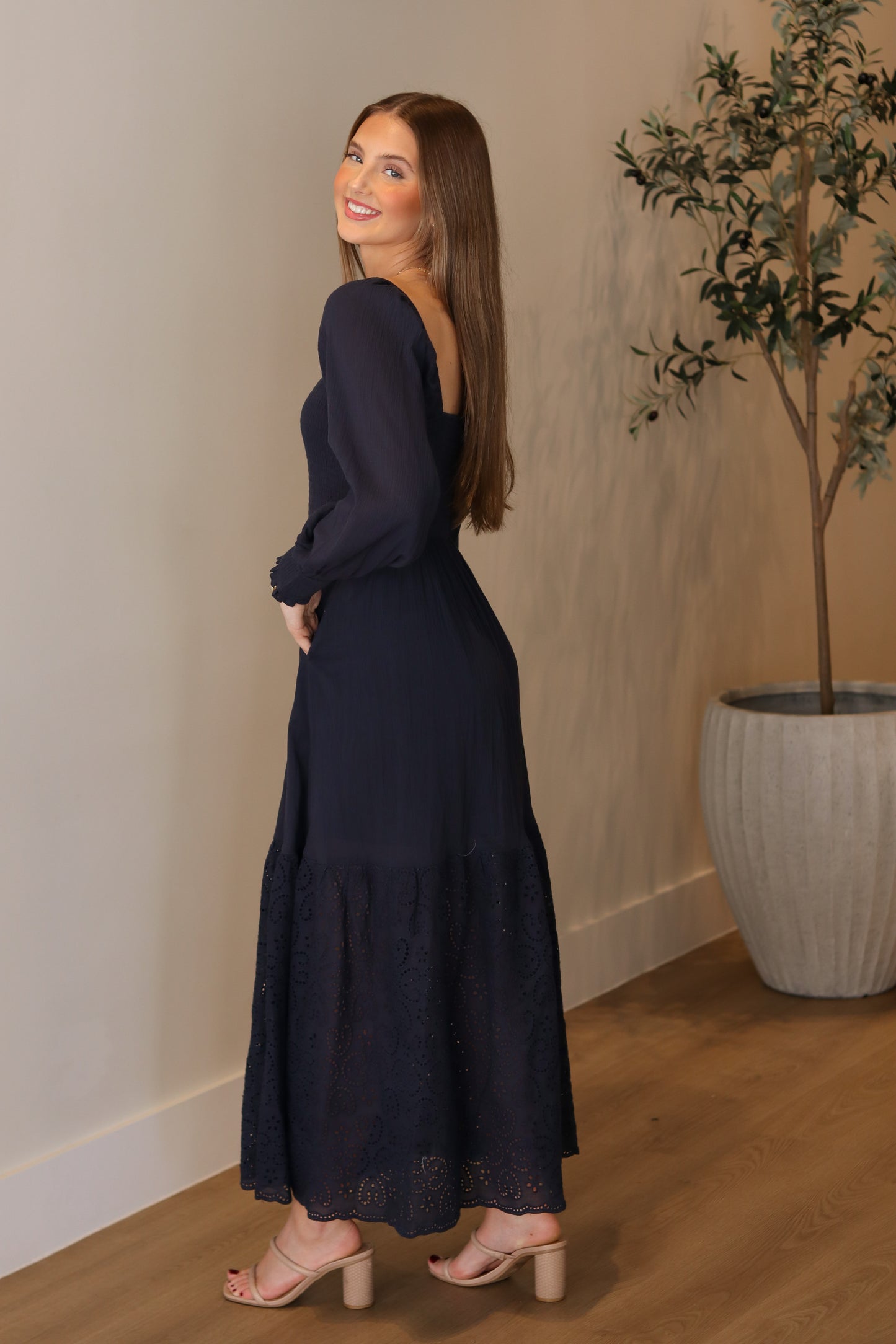 Falling Grace Smocked Dress