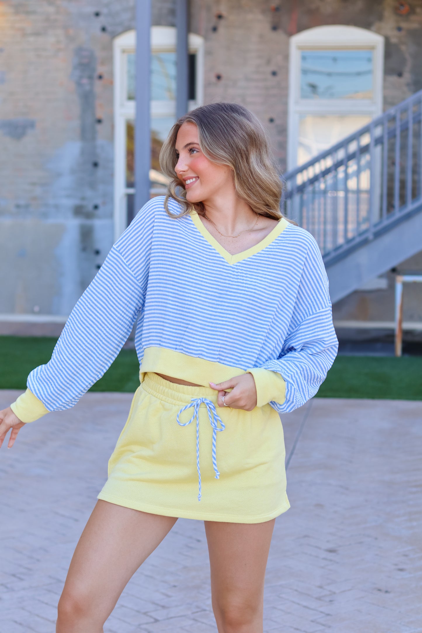 Connie Striped Skort Set