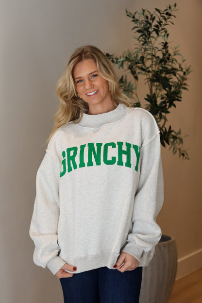 'GRINCHY & MERRY'  Reversible Mockneck