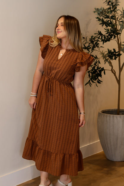 Falling Leaves Midi Dress