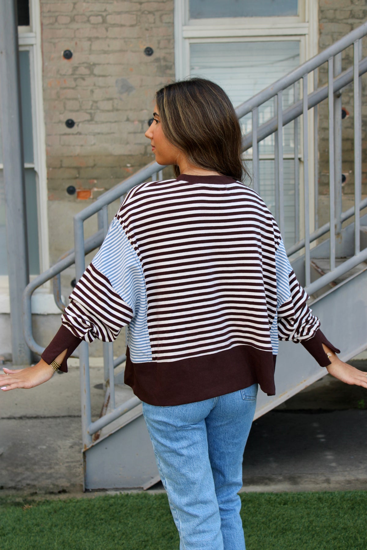 Iris Striped Sweatshirt