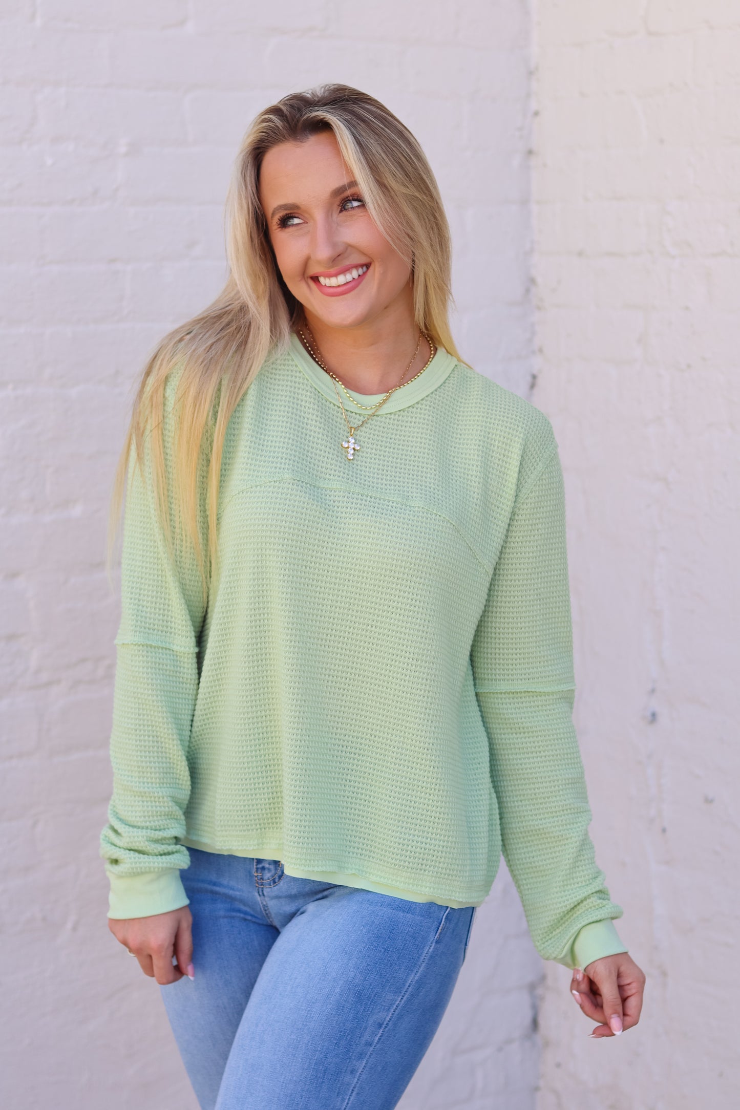 Karsyn Waffle Knit Pullover