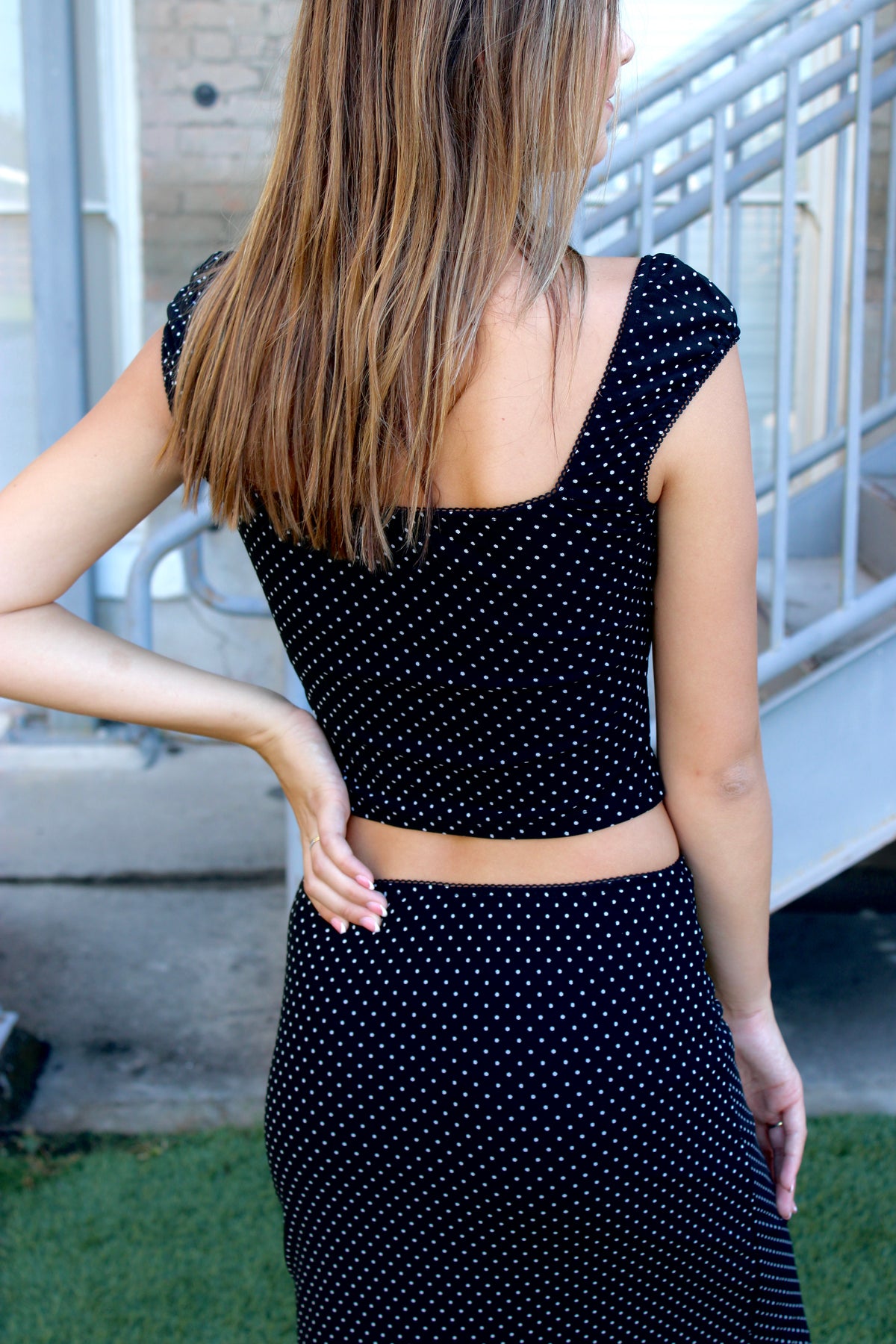 Fia Polka Dot Knit Top