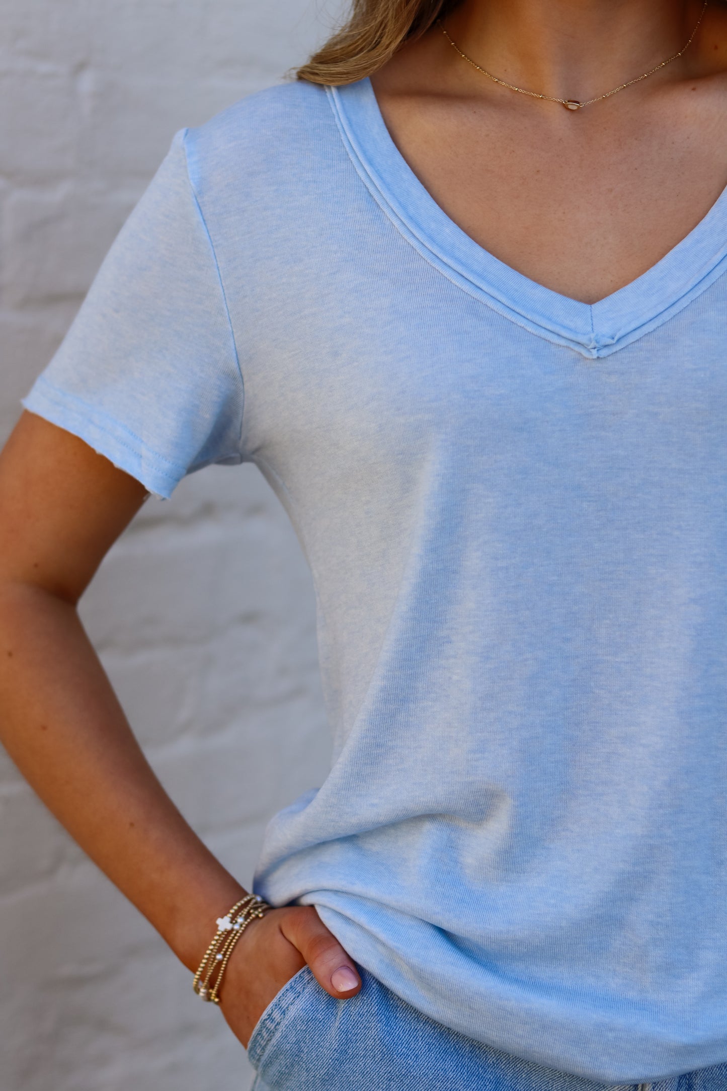 Lilia Top - Powder Blue