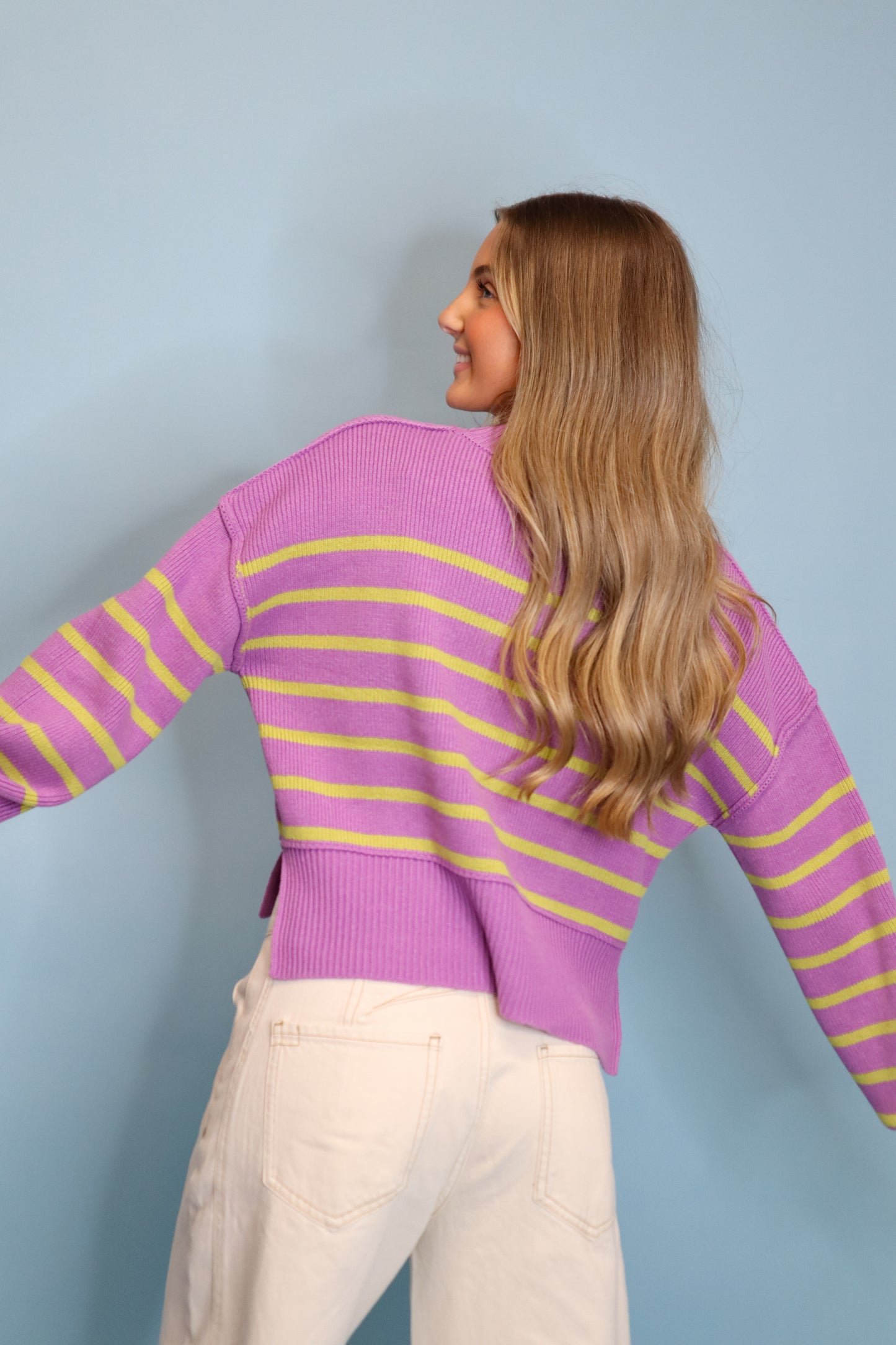 Right This Way Striped Sweater