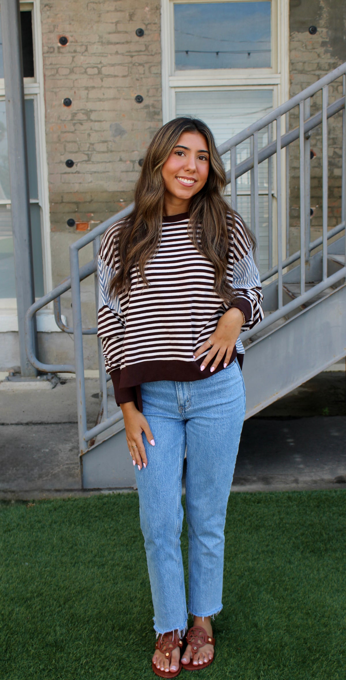 Iris Striped Sweatshirt