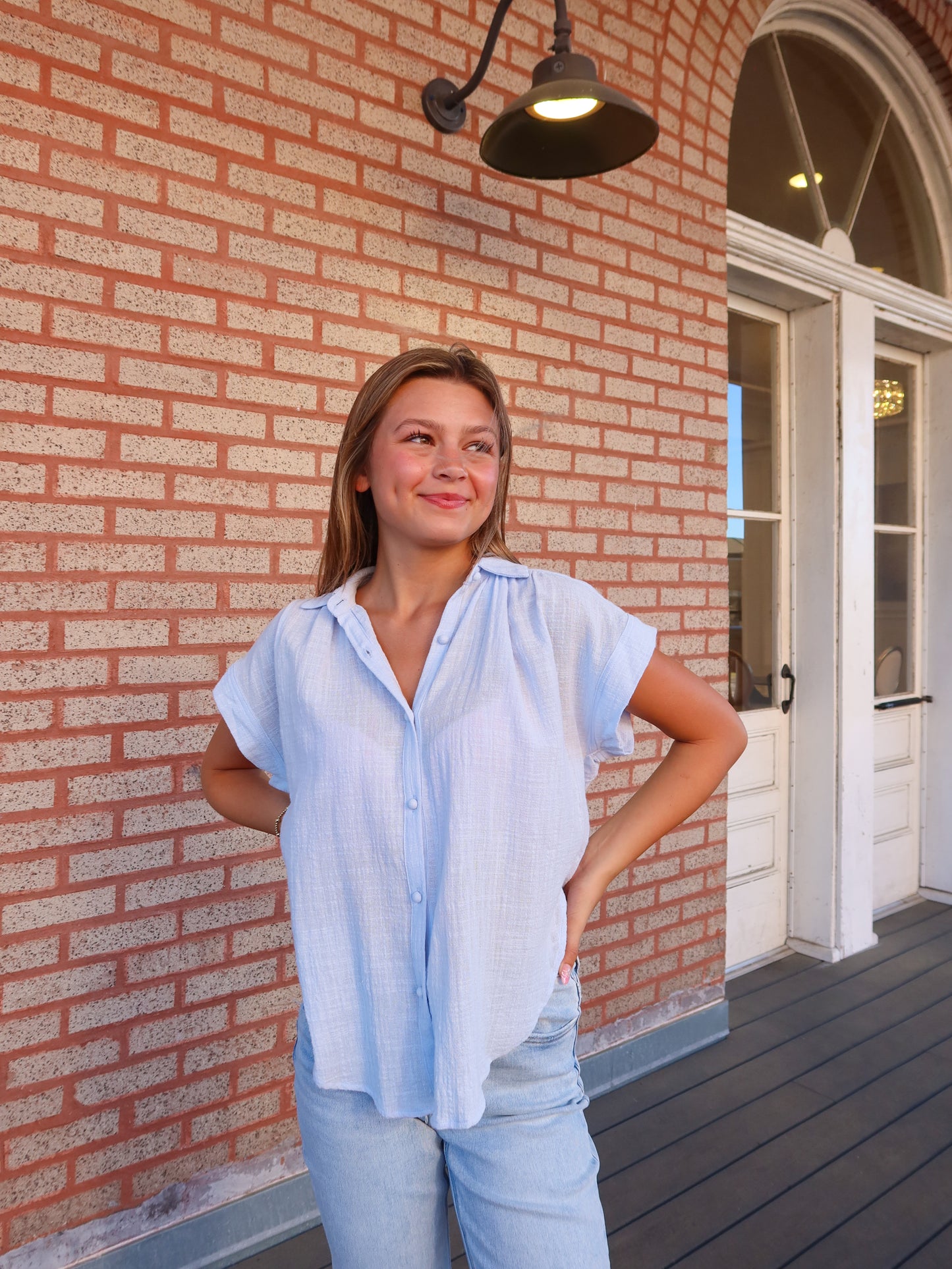 Hazel Linen Button Up