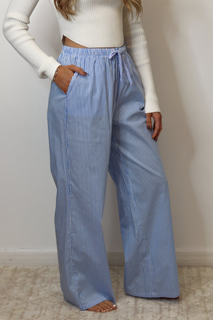 Dana Striped Pants - Blue & White