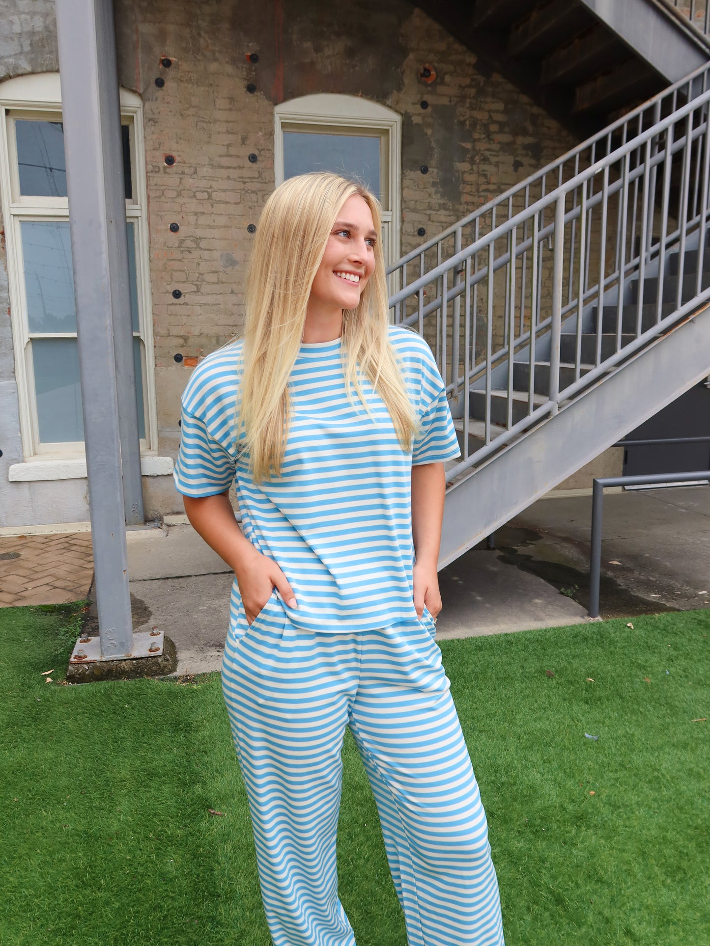 Baby Blues Striped Set