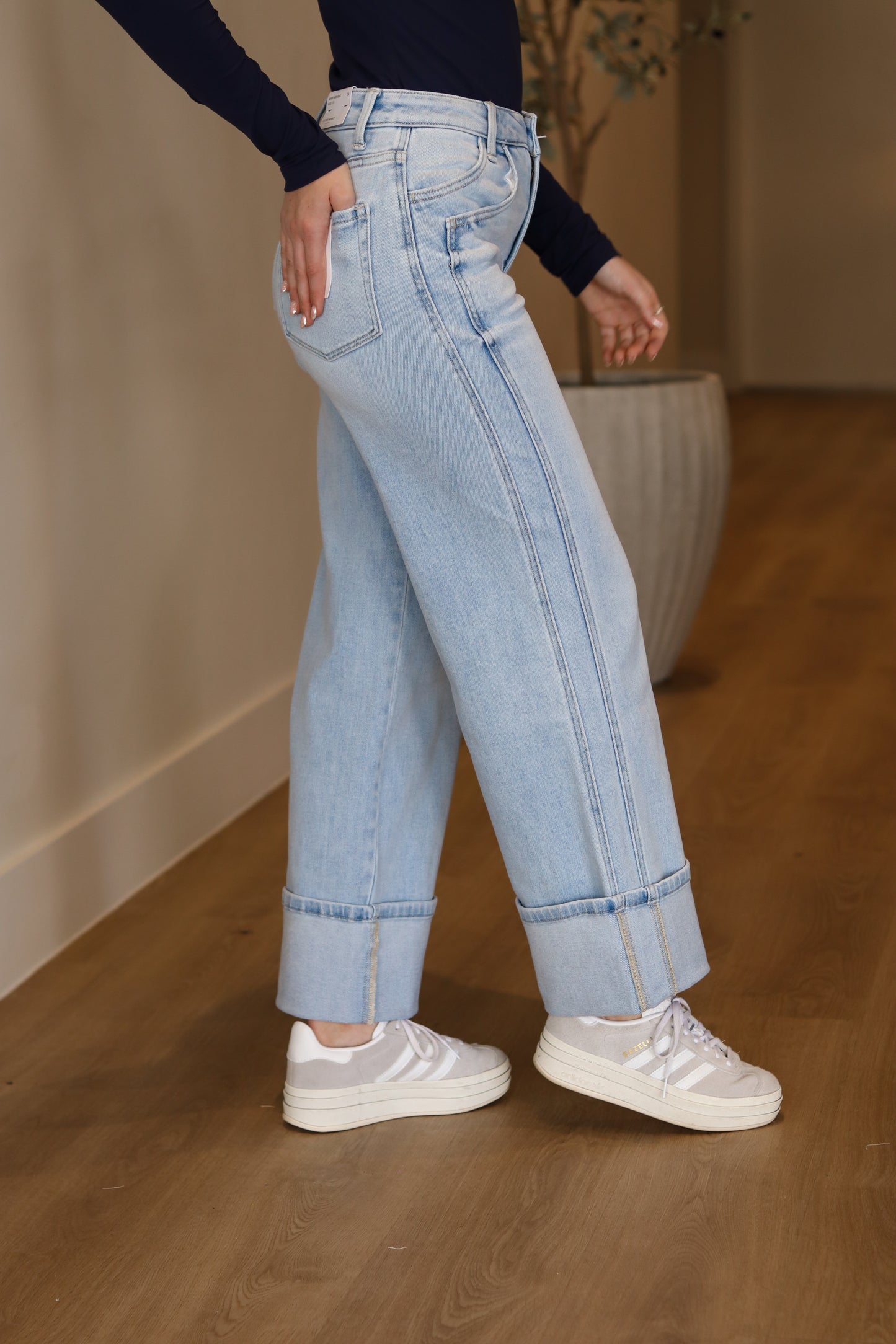 Payton High Rise Cuffed Jeans
