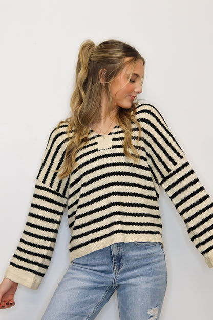 Stripe Up Knit Sweater