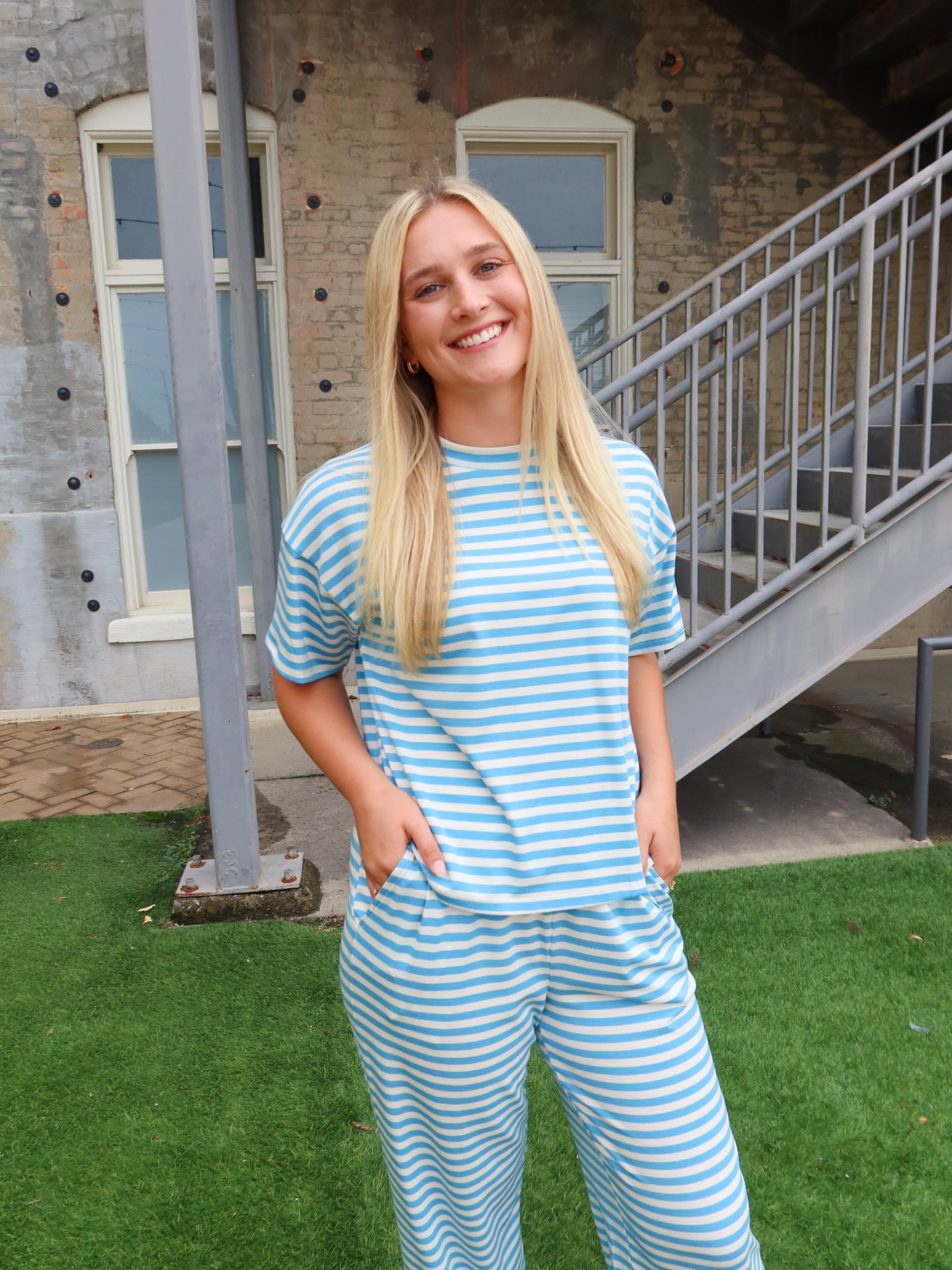 Baby Blues Striped Set