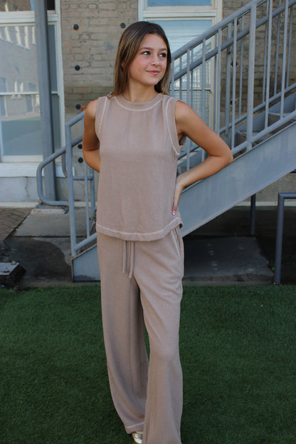 Briar Knit Lounge Pants - Mocha
