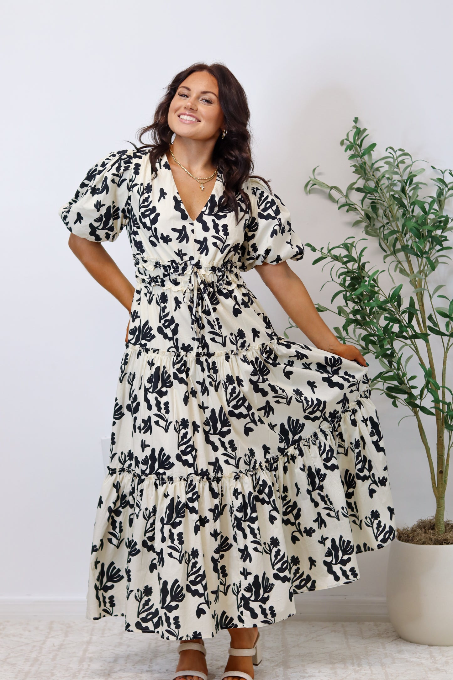 Adeline Floral Midi Dress