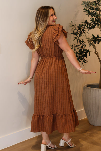 Falling Leaves Midi Dress