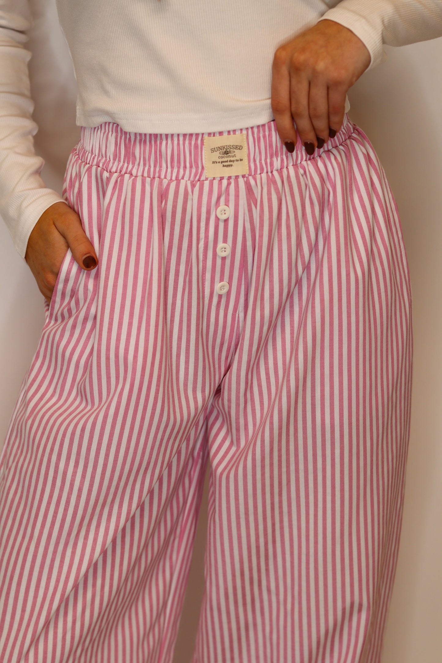 Pink Stripe Everyday Boxer Pants