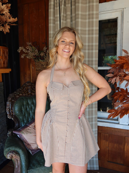 Cider Halter Mini Dress