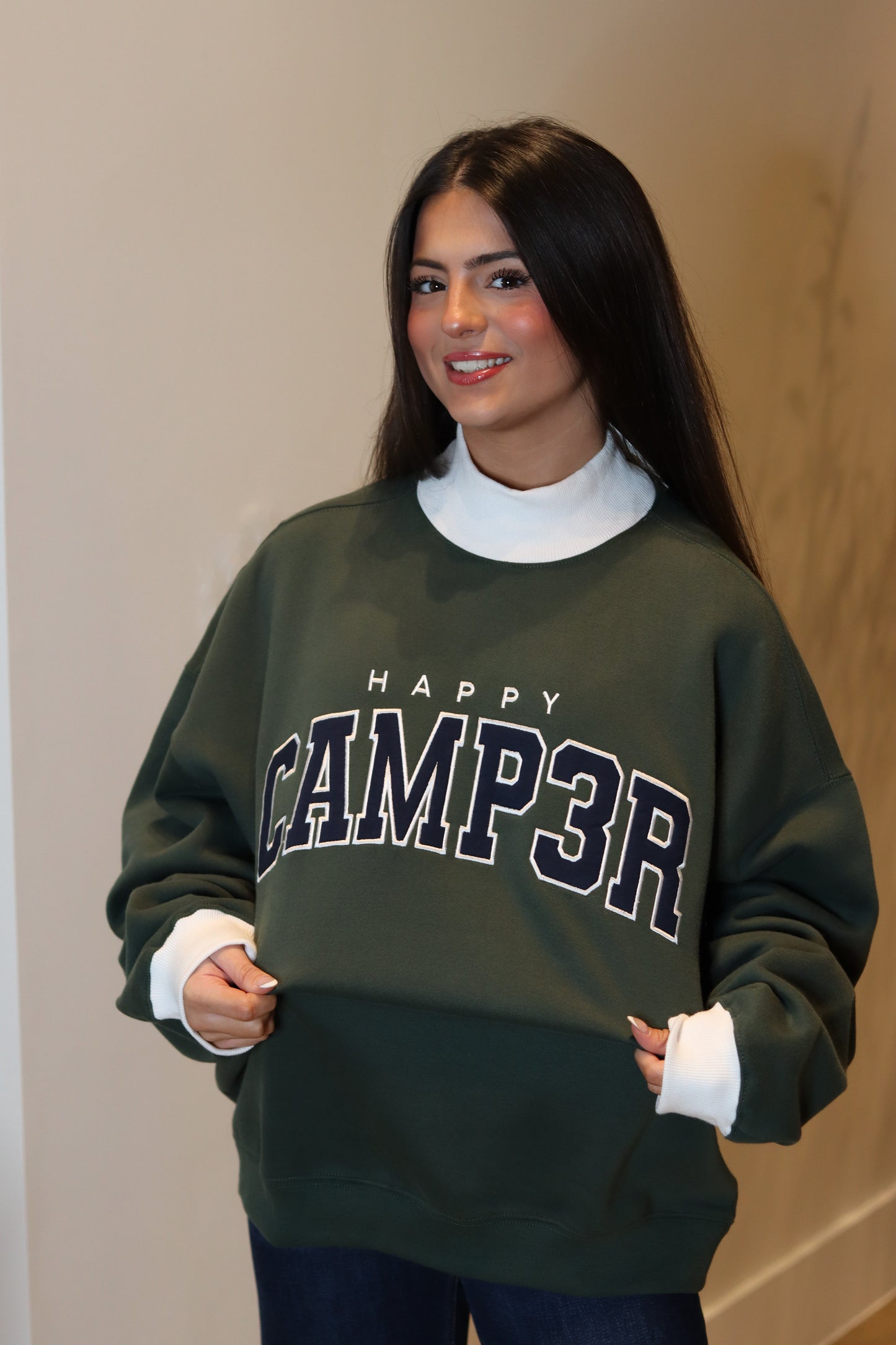 Happy Camper Mock Neck