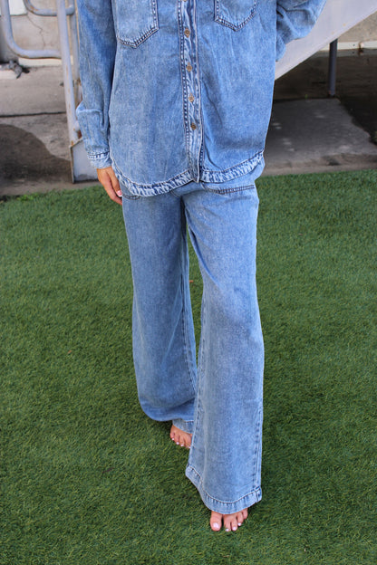 Veda Chambray Wide Leg Paints