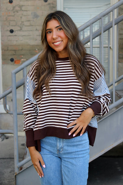 Iris Striped Sweatshirt