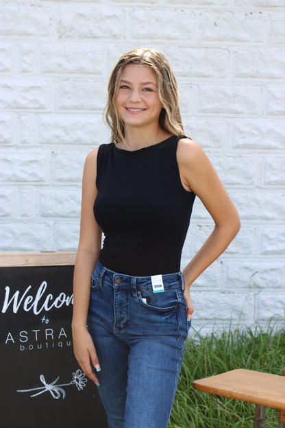 Calla Boatneck Body Suit - Black
