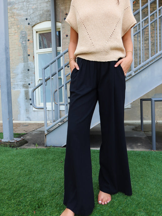 Iris Flowy Pants - Black