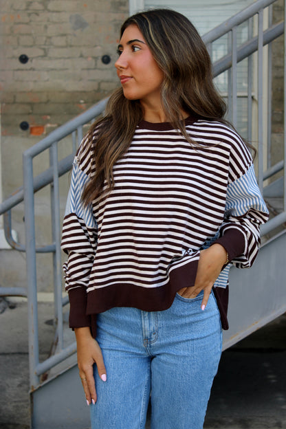 Iris Striped Sweatshirt