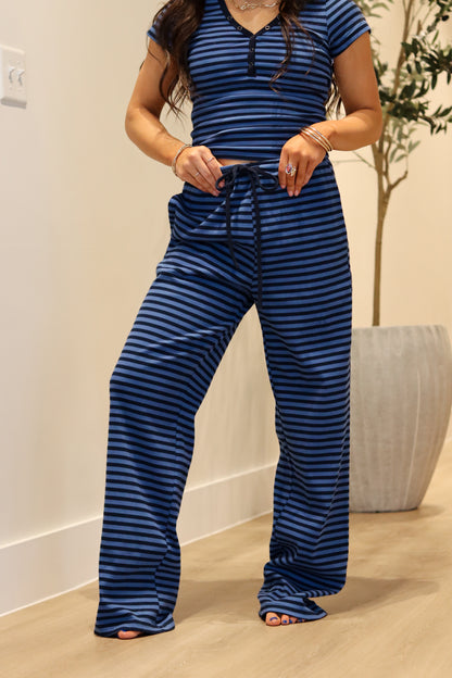 Lottie Striped Pants - Blue