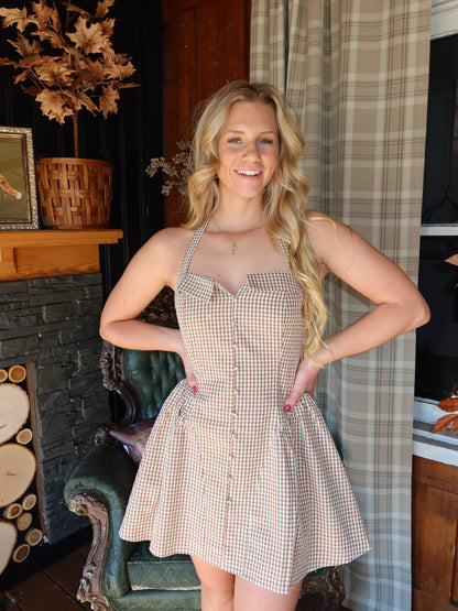 Cider Halter Mini Dress
