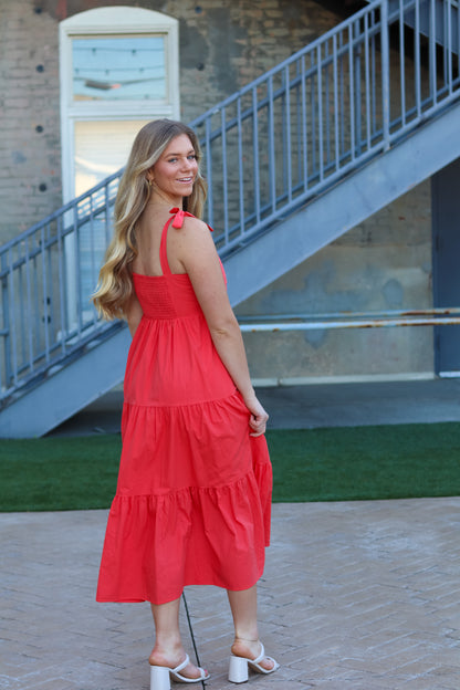 Poppy Pleated Midi Dress