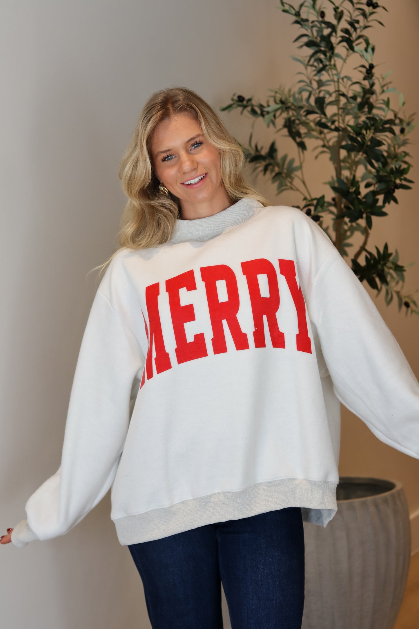 'GRINCHY & MERRY'  Reversible Mockneck