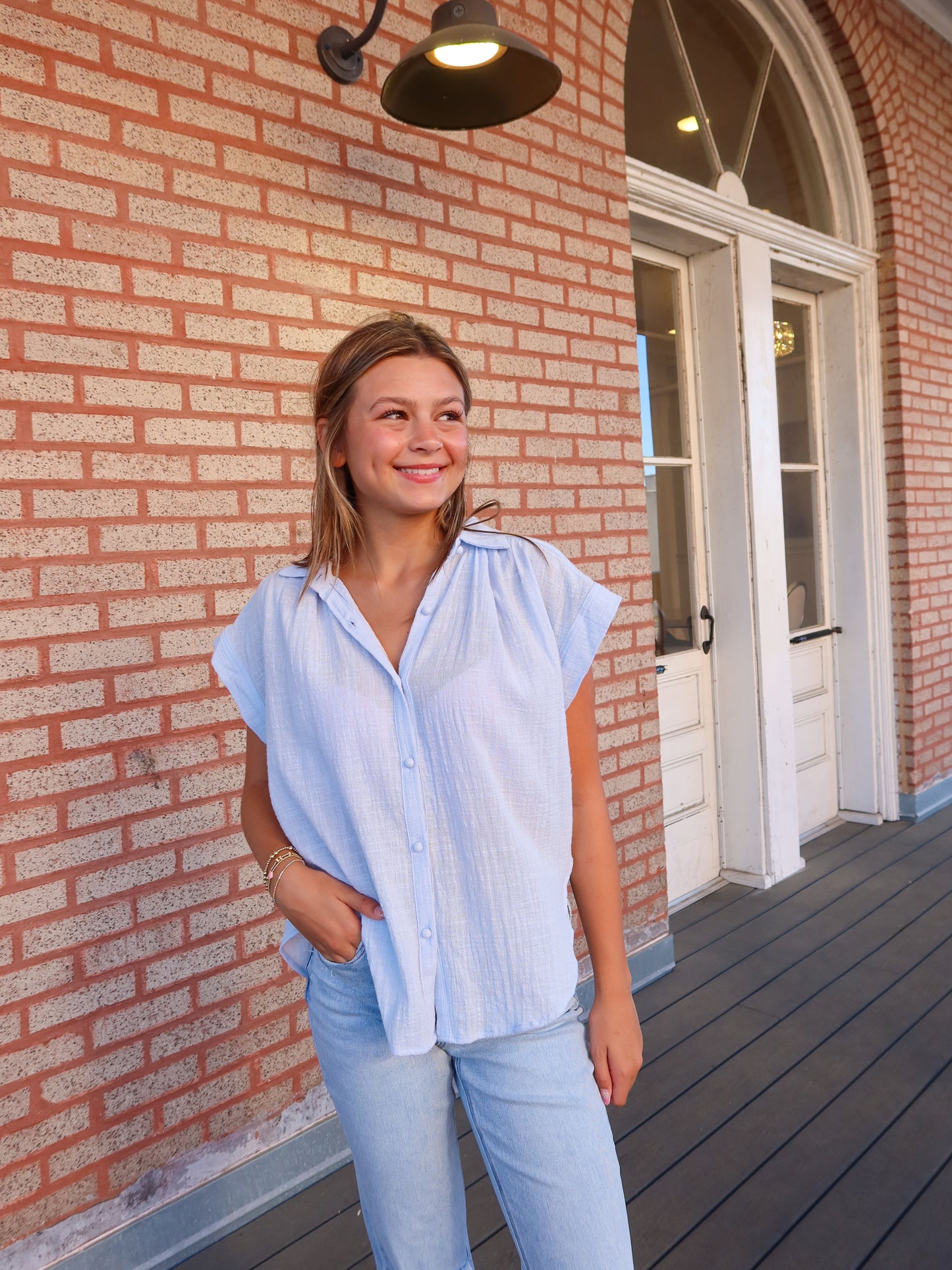 Hazel Linen Button Up