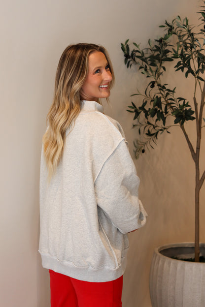 Georgia Mock Neck Sweatshirt (Reversible)