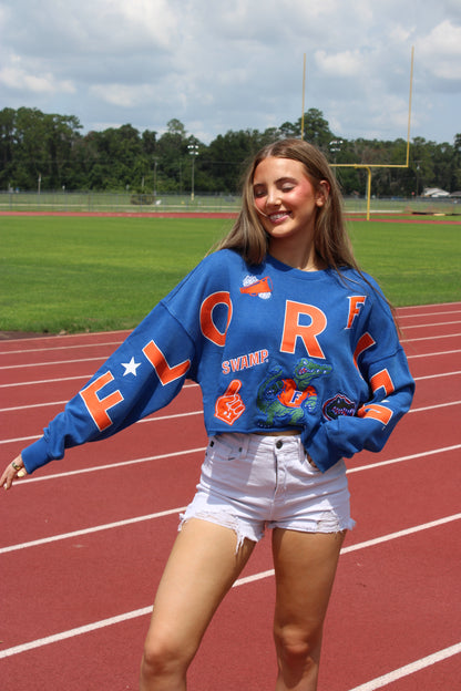 Florida Girl Patched Sweater
