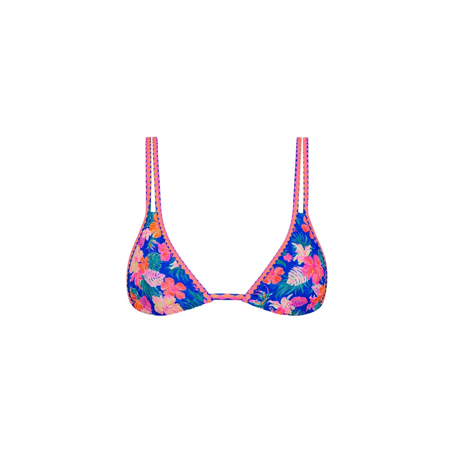 Twin Strap Bralette Top - Electric Palms