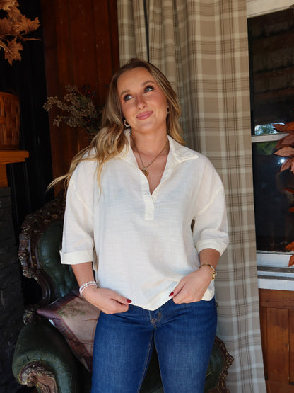 Lenny Oversized Collared Blouse