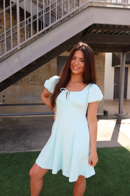 Winslow Linen Dress - Blue