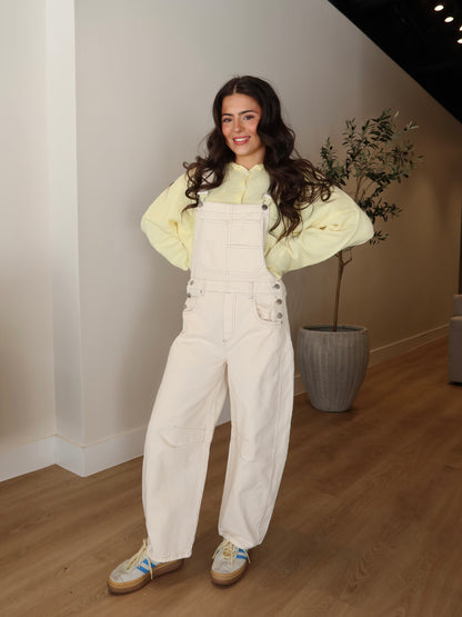 Ari Wide Leg Barrel Overalls