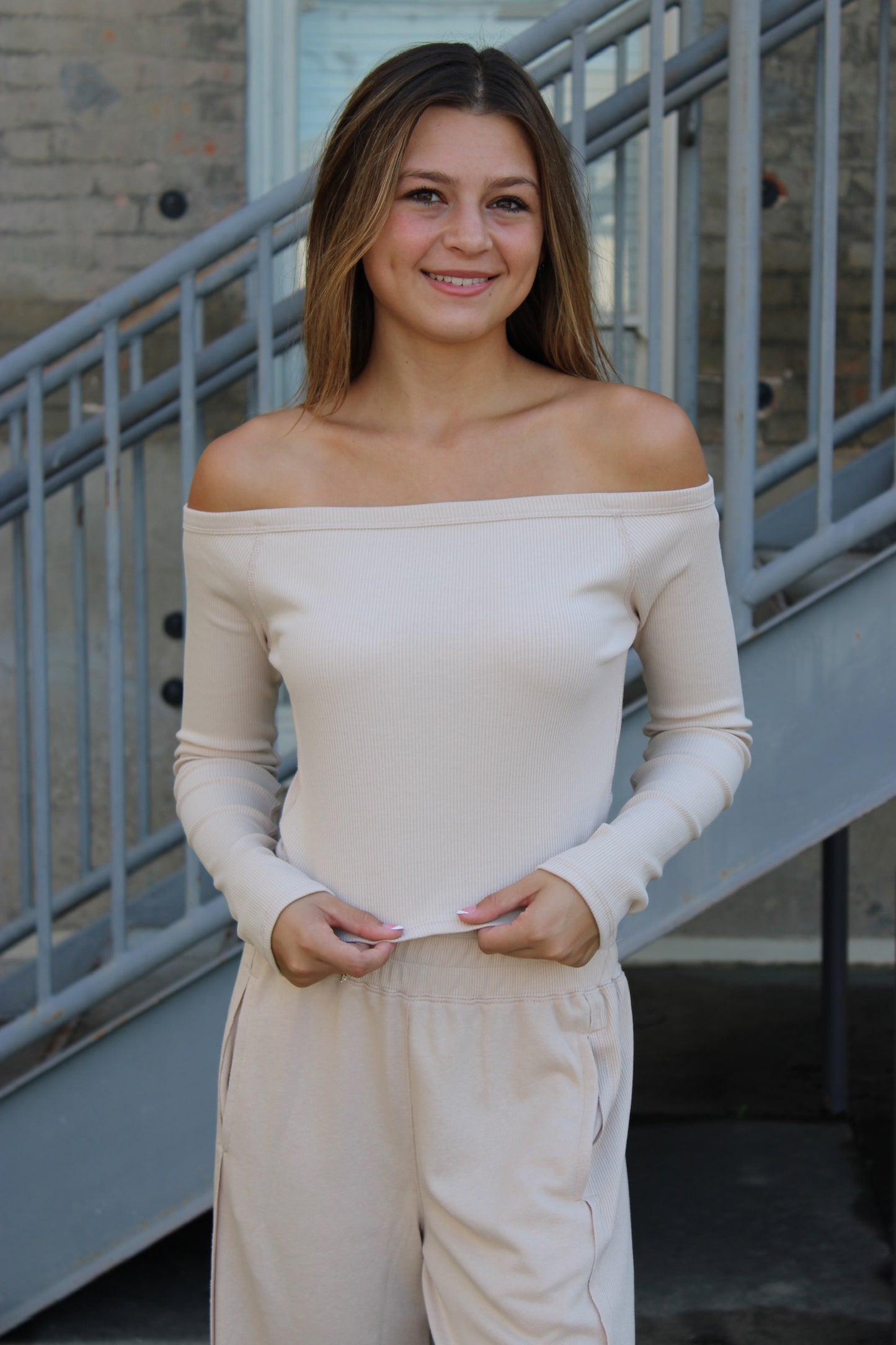 Reese Knit Long Sleeve - Light Khaki