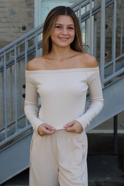 Reese Knit Long Sleeve - Light Khaki