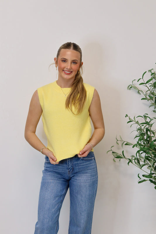 Skyla Knit Top - Creamy Yellow