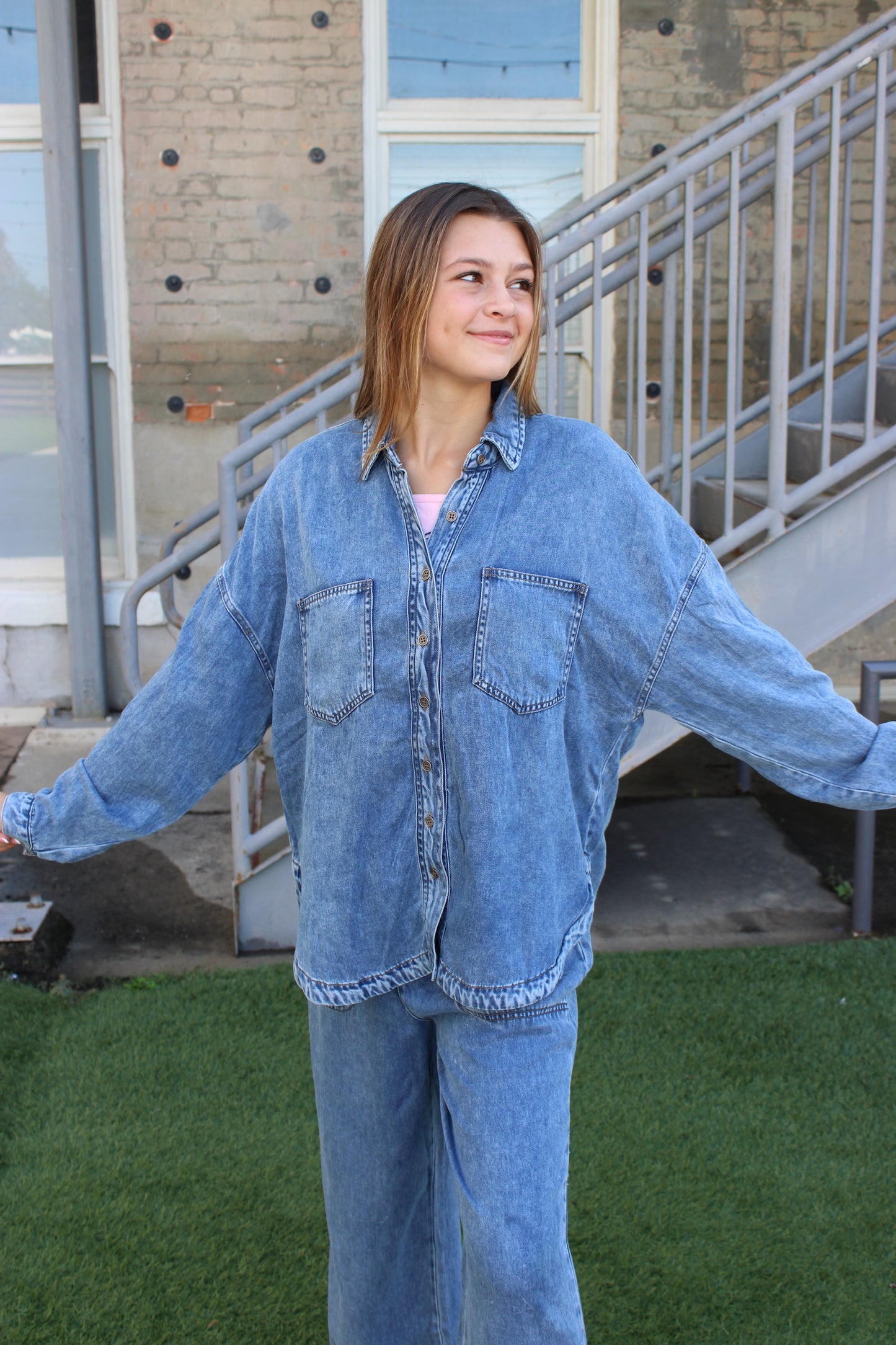 Veda Chambray Button Down